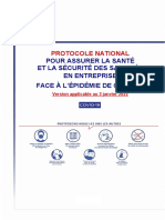 PROTOCOLE NATIONAL POUR ASSURER LA SANTÉ ET LA SÉCURITÉ DES SALARIÉS EN ENTREPRISE FACE À L’ÉPIDÉMIE DE COVID-19 Version applicable au 3 janvier 2022