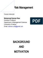 Financial Risk Management Course Overview