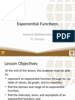 Exponential Functions: General Mathematics O. Oronce