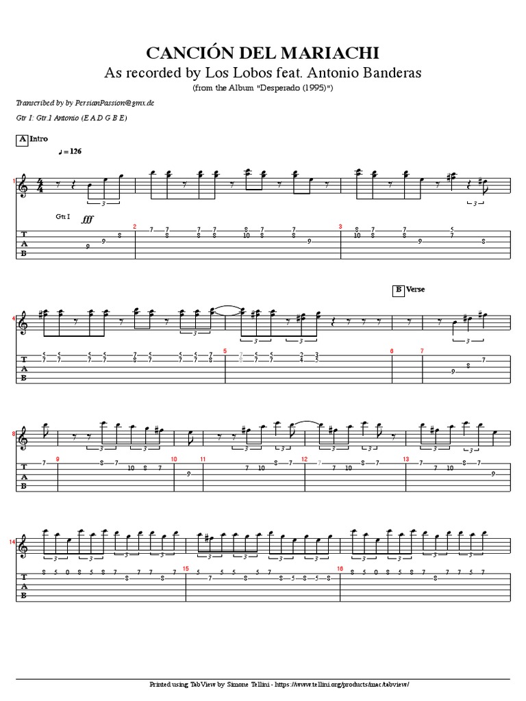 Canción Del Mariachi: As Recorded by Los Lobos Feat. Antonio Banderas ...