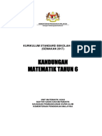 Ringkasan Kandungan DSKP KSSR Semakan 2017 Matematik Tahun 6