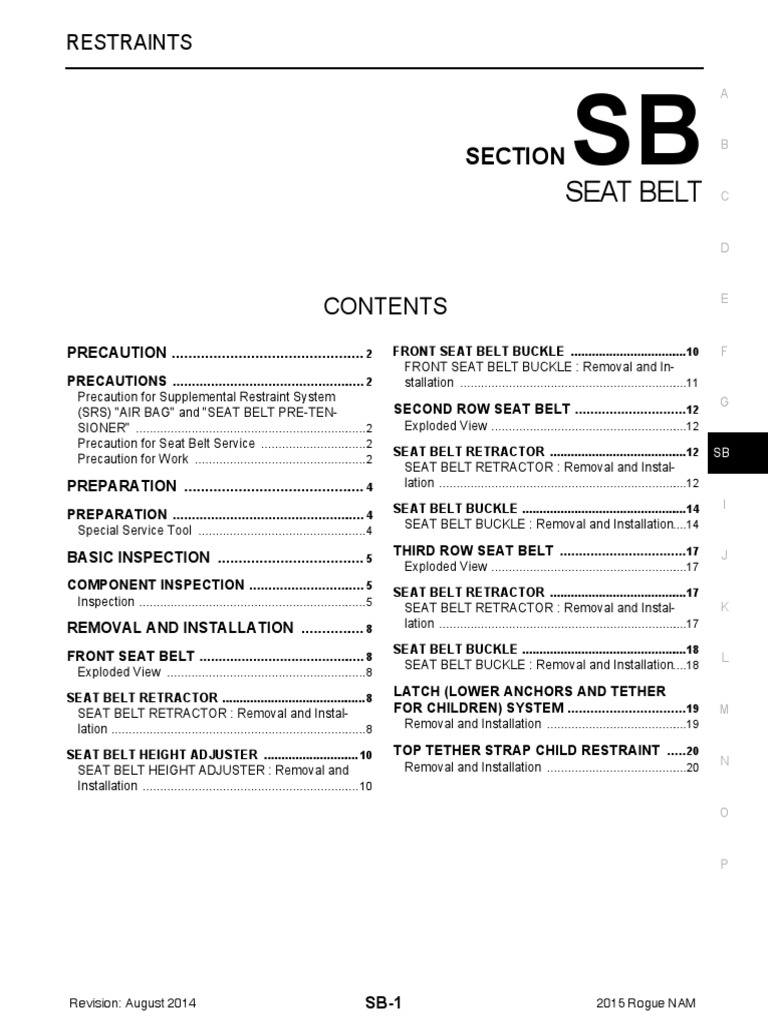 SEAT BELT SB | PDF | Airbag | Seat Belt