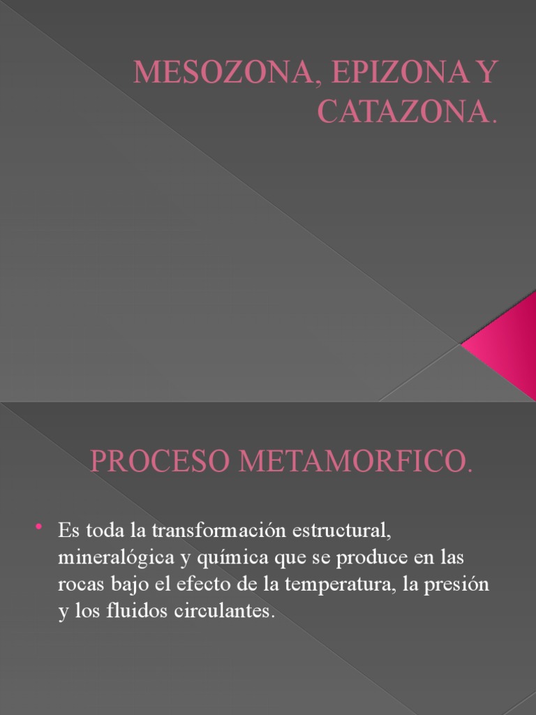 Zonas del Metamorfismo: Epizona, Mesozona, Catazona | PDF | Ciencias ...
