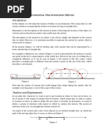 Kinematics: One Dimension Motion: M' M O X X