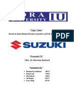 Topic Name: " " Research About Human Resources Practices of PAK SUZUKI LTD