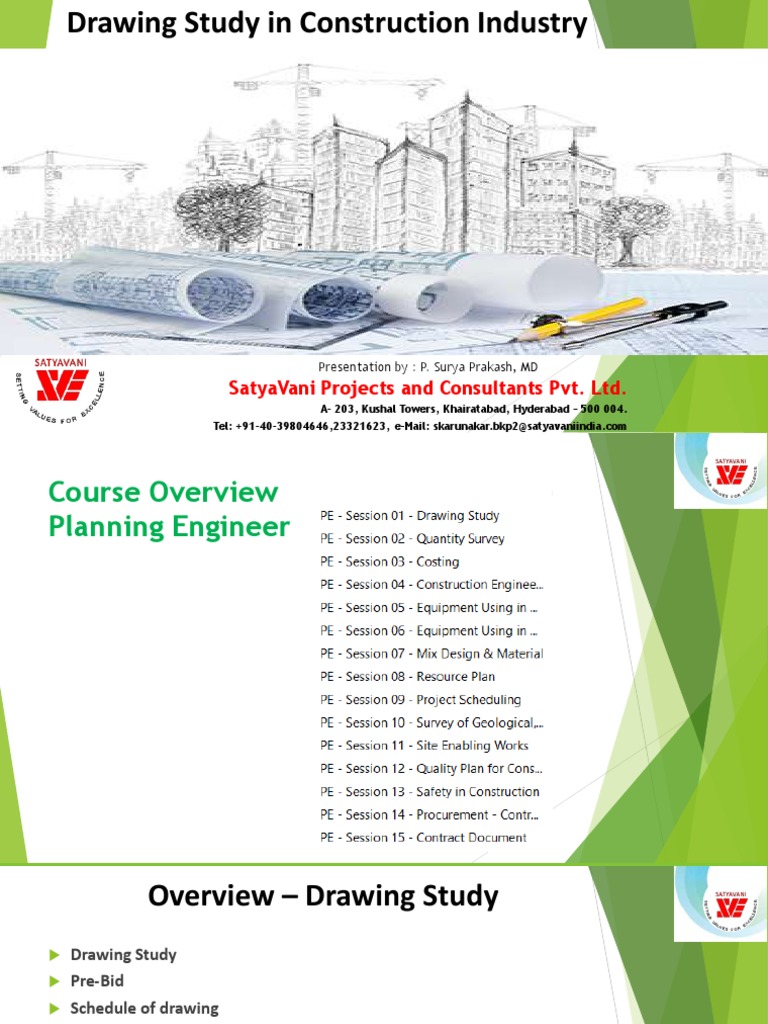 Drawing Study for Construction Projects | PDF | Concrete | Architecture