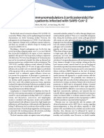 Early preemptive immunomodulators (corticosteroids) for severe pneumonia patients infected with SARS-CoV-2