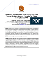 Gambaran Keluhan Low Back Pain (LBP) Pada Pekerja Menjahit Dengan Pengukuran Visual Analog Scale (VAS)