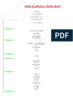 Fundamental of Physics Cheat Sheet