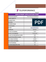 Teleperformance: Employment Application Form