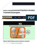 MSA - Measurement System Analysis - Tutorial - Examples