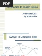 Introduction To English Syntax: 2 Semester 2011 by Yusep & Fitri