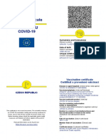 EU Digital COVID Certificate Certifikát EU COVID-19: Czech Republic