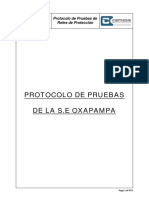 Protocolo de pruebas de reles de protección S.E. Oxapampa