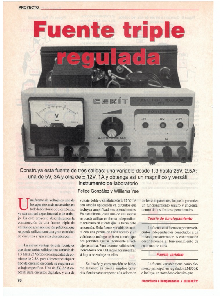 Fuente Variable CEKIT | PDF