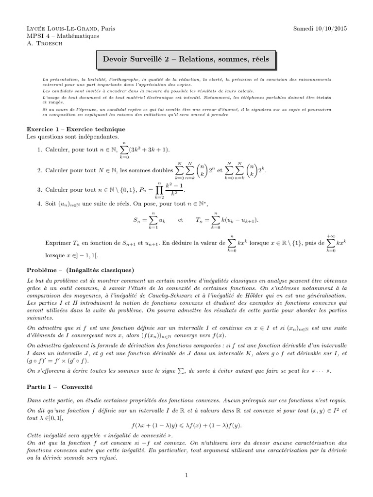 Inégalités de convexité en analyse PDF Fonction (Mathématiques — free download