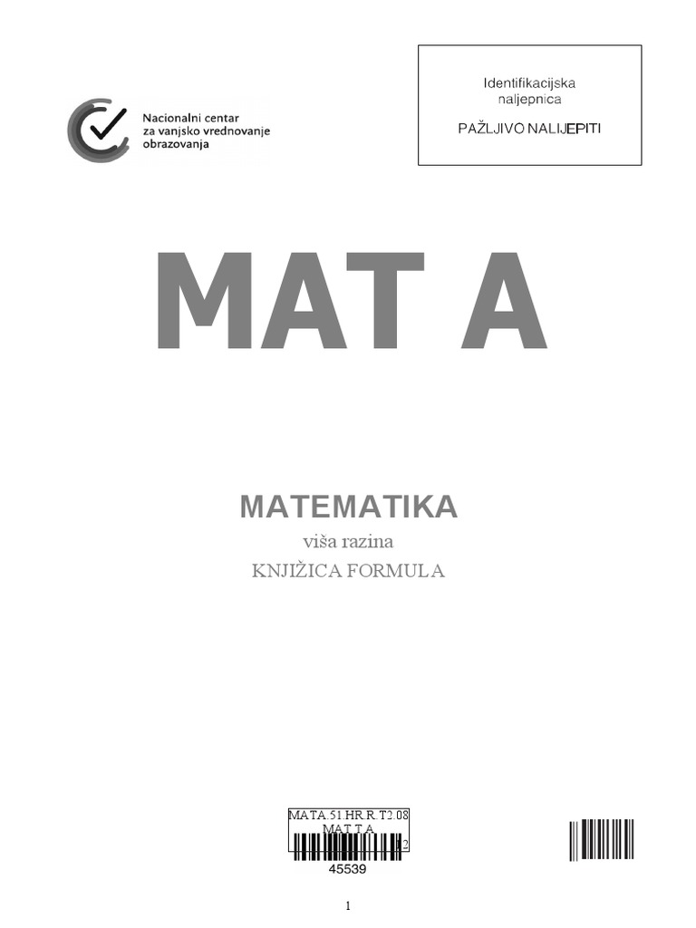 MAT A Formule | PDF
