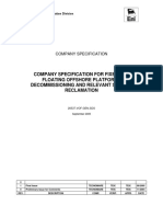 Company Specification For Fixed and Floating Offshore Platforms Decommissioning and Relevant Sea Bed Reclamation