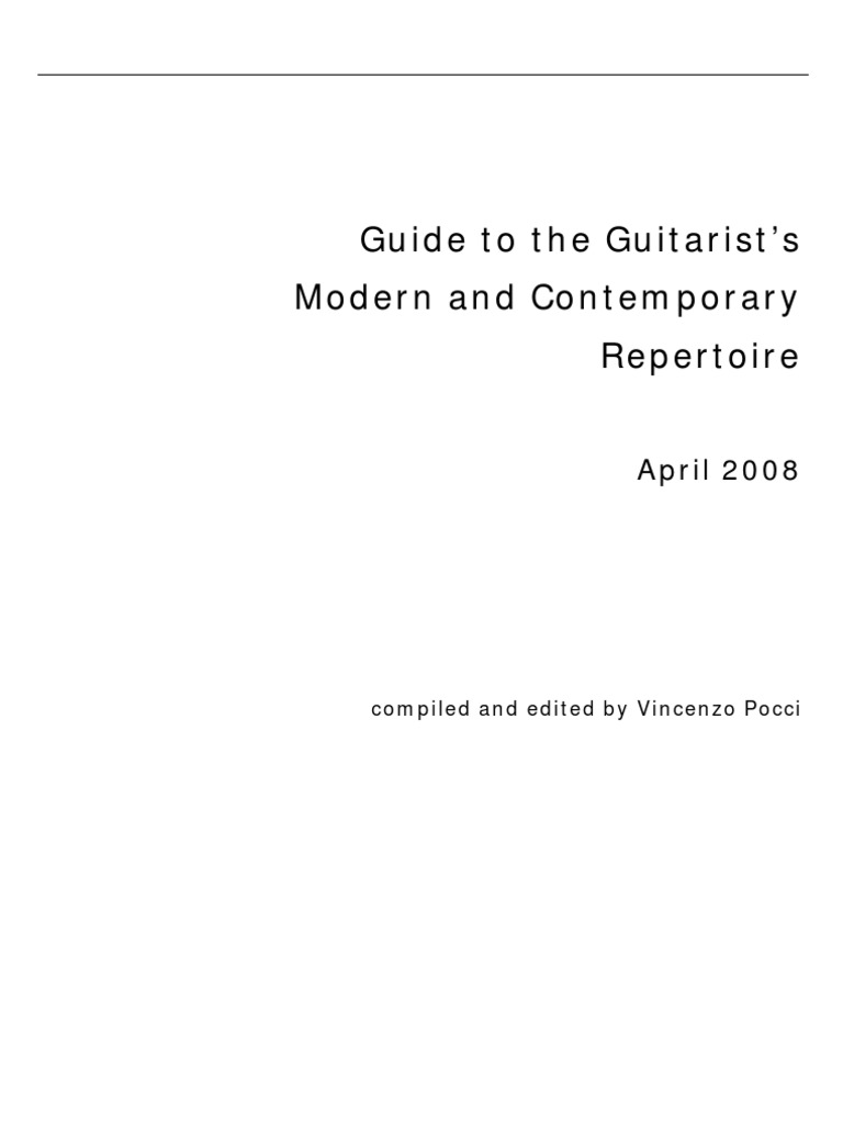 Guide To Contemporary Gtr Rep Pdf