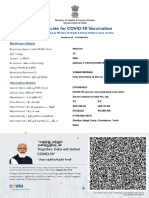 COVID-19 Vaccination Certificate from India's Ministry of Health