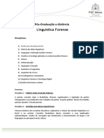 Pós-Graduação Linguística Forense