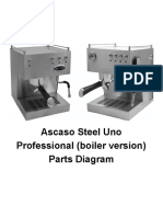 Ascaso Steel Uno Professional (Boiler Version) Parts Diagram