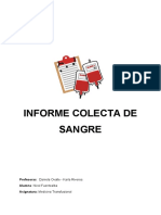 Informe Colecta de Sangre Nicol Fuentealbaa