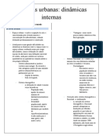 Geografia A - As Áreas Urbanas, Dinâmicas Internas