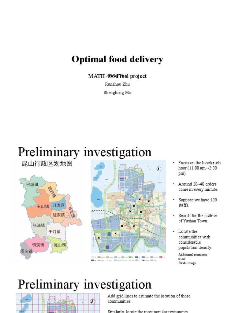 Project Presentation of Optimal Food Delivery Problem | PDF | Applied ...
