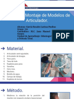 Práctica 5 - Montaje de Modelos de Articulador.