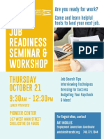 JOB Readiness Seminar & Workshop: Thursday October 21