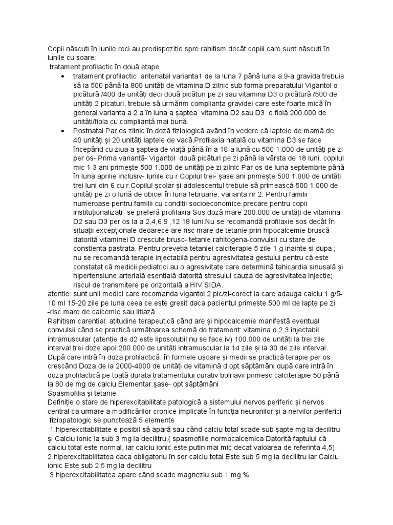 Rahitism Tratament | PDF