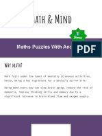 Math & Mind: Maths Puzzles With Answers!