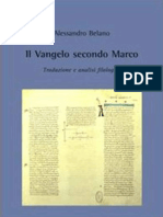 Alessandro Belano - Il Vangelo secondo Marco_ traduzione e analisi filologica