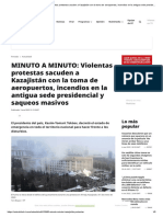 MINUTO A MINUTO_ Violentas protestas sacuden a Kazajistán con la toma de aeropuertos, incendios en la antigua sede presidencial y saqueos masivos - RT