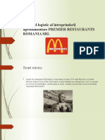 Sistemul logistic al întreprinderii agroalimentare PREMIER RESTAURANTS ROMANIA