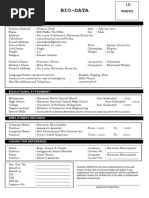 Biodata Template