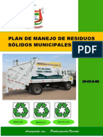 Plan de Manejo de Residuos Sólidos 2016