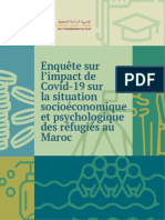 Enquête Sur l’Impact de Covid-19 Sur La Situation Socioéconomique Et Psychologique Des Réfugiés Au Maroc (Version Française)