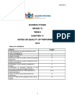 Chapter 11 Business Studies Grade 12 Notes On Quality of Performance