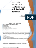 2.tema. Darbo Teisės Principai, Šaltiniai Ir Terminai