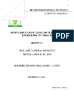 Proyecto Final Beneficios Socioeconomicos de Los Pozos Petroleros en Tabasco