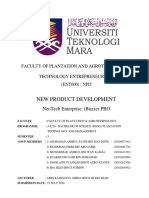 New Product Development: Faculty of Plantation and Agrotechnology Technology Entrepreneurship (ENT600) : NPD