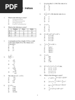 Tutorial Form 3 Chapter 1: Indices: Objective Questions