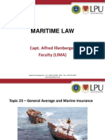 Maritime Law General Average and Marine Insurance