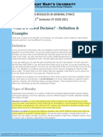 Lesson 6 - Notes On Moral Decision Making