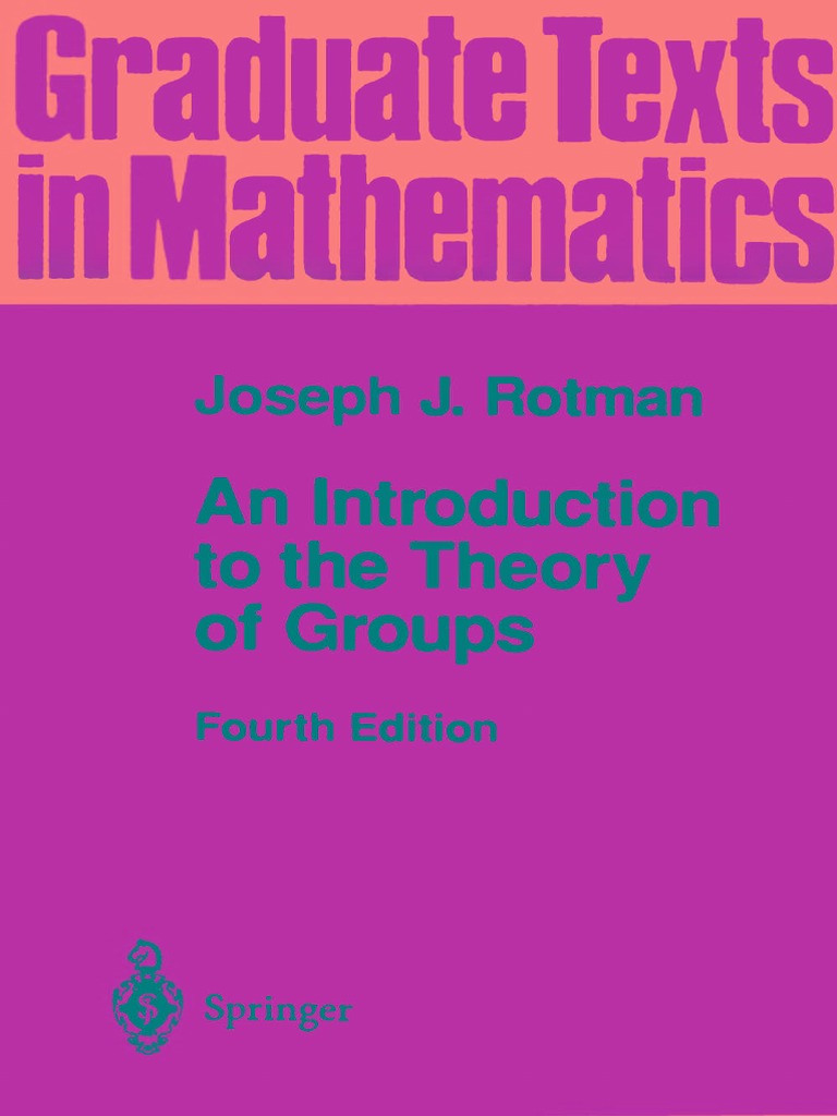 Rotman An Introduction To The Theory of Groups | PDF