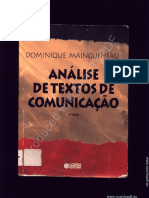 Análise de textos de comunicação Maingueneau ( PDFDrive )