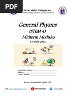 General Physics Midterm Modules