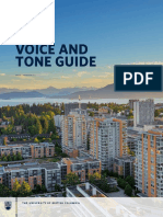 Voice and Tone Guide: Ubc Brand